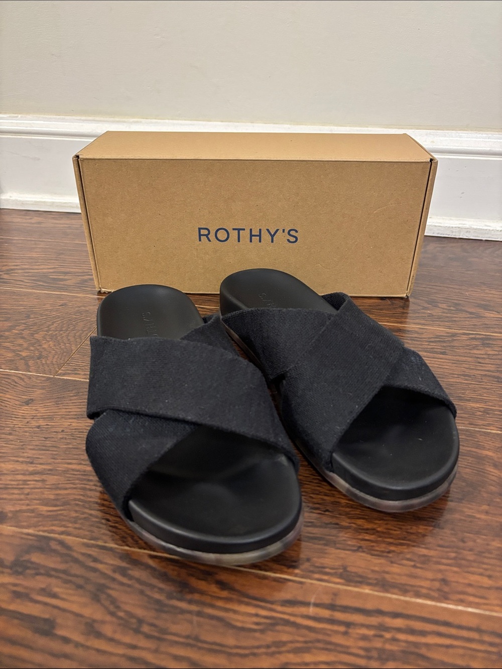 Rothy’s The Weekend Slide Black Size 8